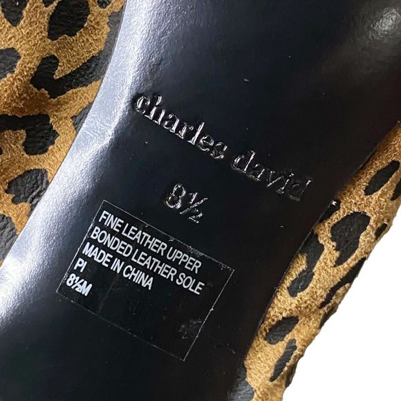 Charles David Vinnie Leopard-Print Slingback Sandal - Size 8.5 - Picture 9 of 10